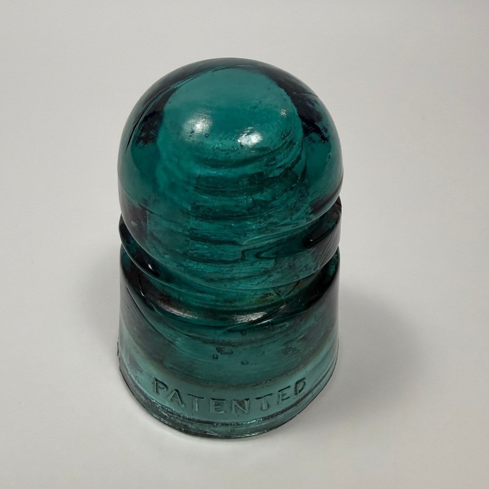 Vintage Brookfield CD 147 Glass Insulator - Green Aqua - Made in USA